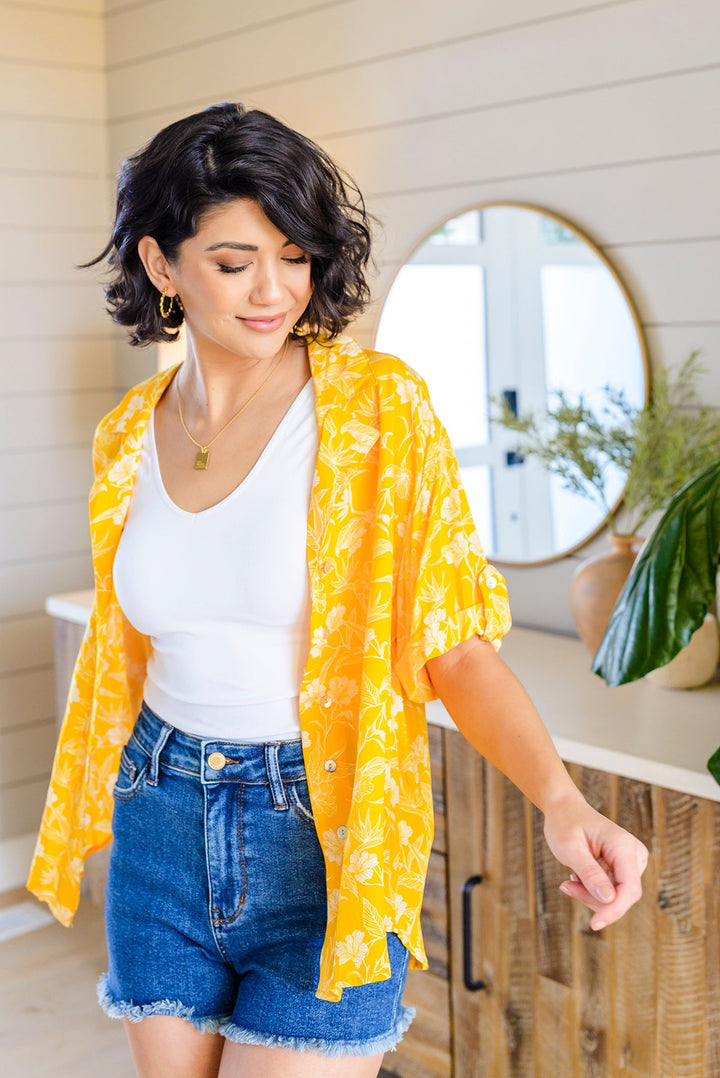 Clementine Floral Button Up Blouse